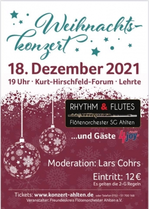 Weihnachtskonzert des Flötenorchesters am 18. Dezember